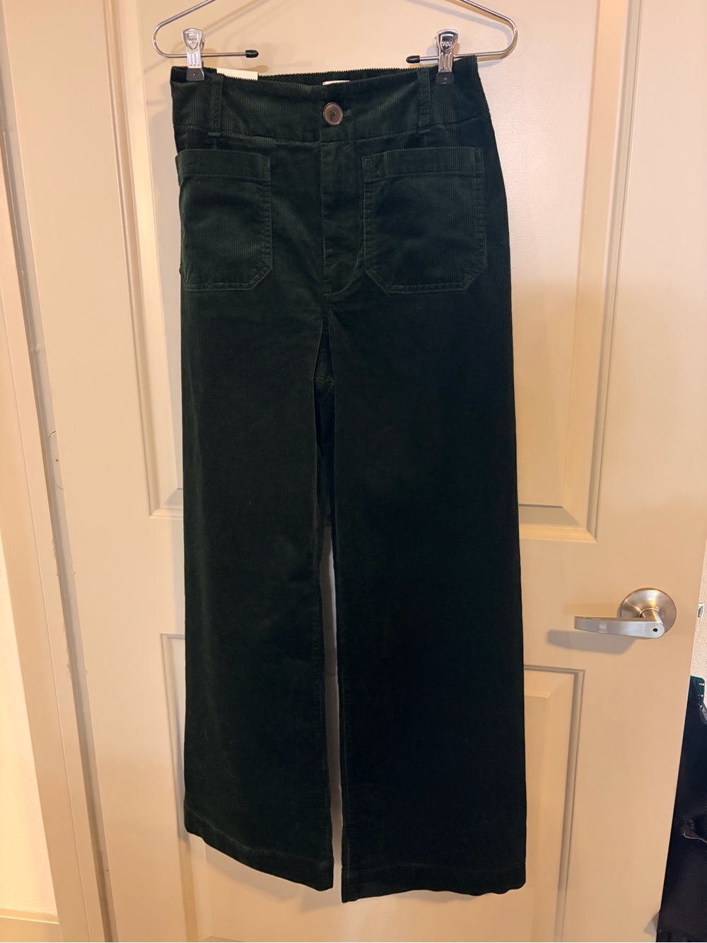 Anthropologie Maeve Colette Full Length Corduroy Pants Evergreen NWT Sz 27 - Picture 6 of 6